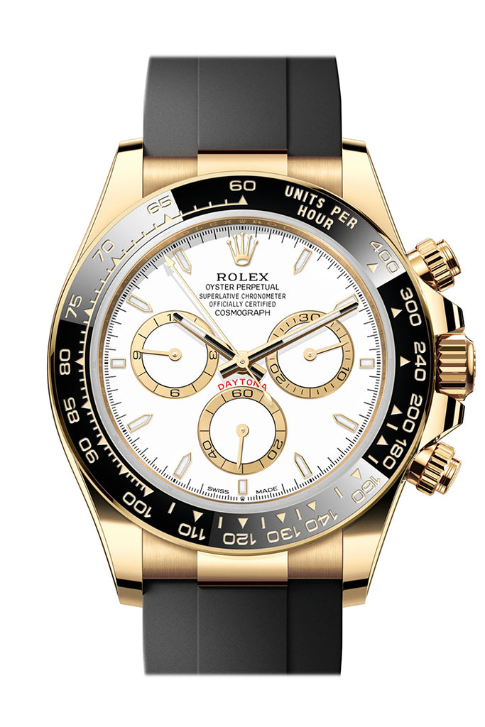 Rolex Daytona 40 White Dial Yellow Gold Mens Watch 126518LN