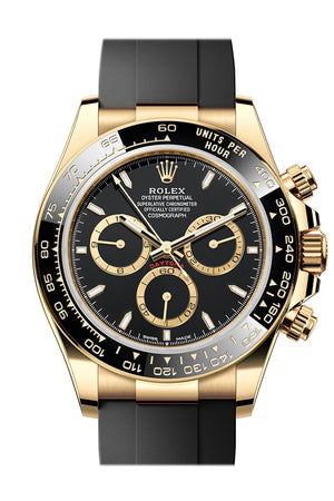 Rolex Daytona 40 Black Dial Yellow Gold Mens Watch 126518LN