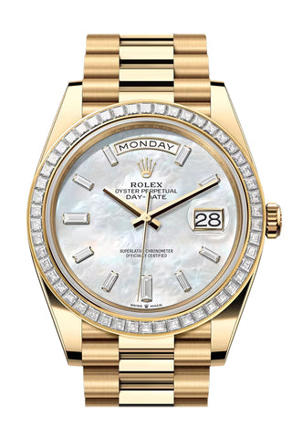 Rolex 228398TBR-0043 Day-Date 40 MOP BAGUETTE Dial BAGUETTE Bezel YELLOW GOLD PRESIDENT Bracelet