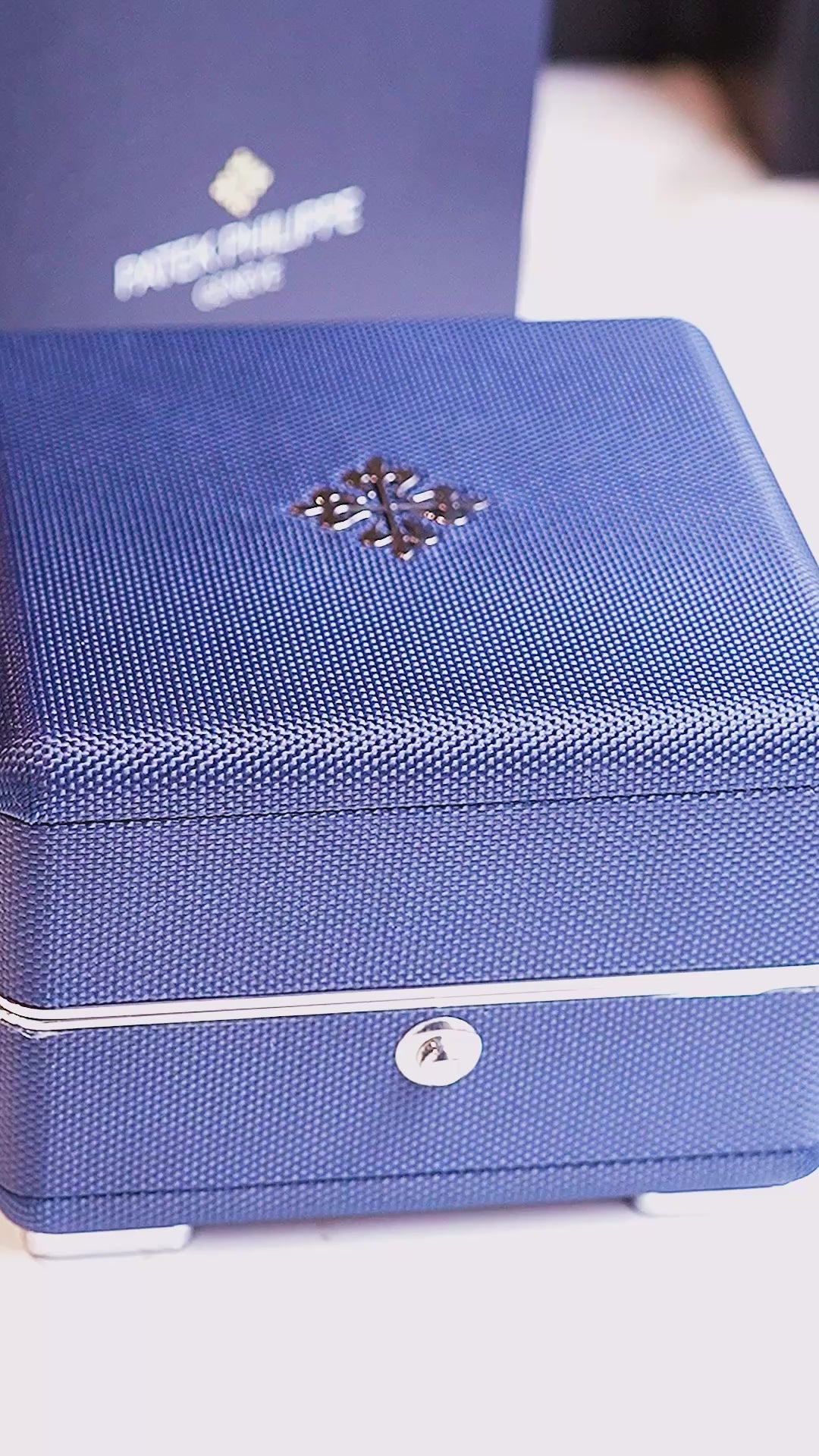 Patek Philippe Cubitus Gold Blue White Dial Watch 7128/1G-001