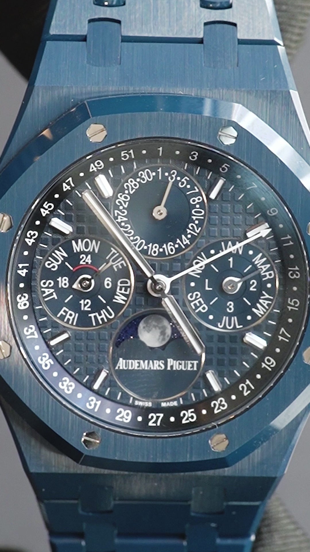 Audemars Piguet Royal Oak Perpetual Calendar Blue Ceramic 26674CD.OO.1225CD.01 Bleu Nuit Nuage 50