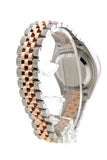 Rolex Datejust 28 Chocolate Diamonds Dial White Roman Diamond Bezel Rose Gold Two Tone Watch