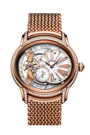 Audemars Piguet Millenary Mother Of Pearl Dial Ladies 18Kt Rose Gold Hand Wound Watch