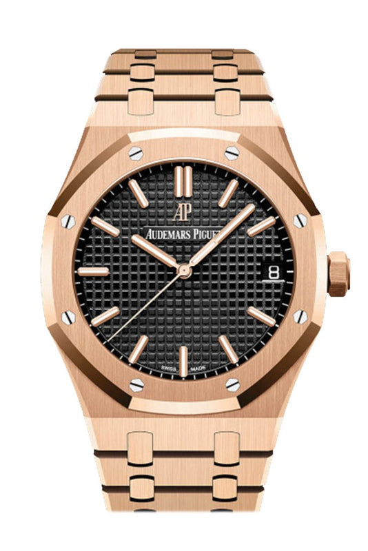 Audemars Piguet Men's Royal Oak Watch in Diamond, Rose Gold, Automatic | Govberg 15413OR.YY.1220OR.01