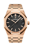 Audemars Piguet Royal Oak Black Dial Automatic Men's 18kt Rose Gold Watch 15500OR.OO.1220OR.01 DCM