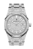 Audemars Piguet Royal Oak 33 Quartz Diamond Dial White Gold Pave Diamond Bracelet White Gold Watch 67652BC.ZZ.1265BC.01