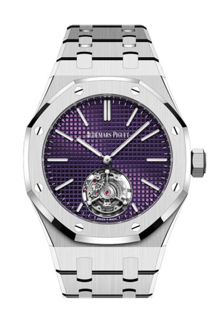 Audemars Piguet Royal Oak 37 Plum dial Stainless steel Watch 26660ST.OO.1356ST.01