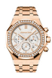Audemars Piguet Royal Oak 38 Silver-toned dial 18-carat pink gold Watch 26715OR.ZZ.1356OR.01