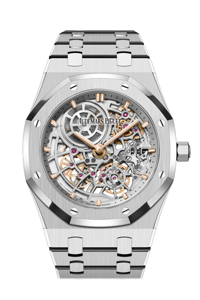 Audemars Piguet Royal Oak 39 Openworked rhodium-toned dial Stainless steel Watch 16204ST.OO.1240ST.01