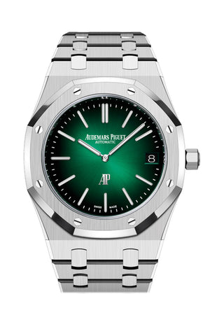 Audemars Piguet Royal Oak 39 Smoked Green dial 950 platinum Watch 16202PT.OO.1240PT.01