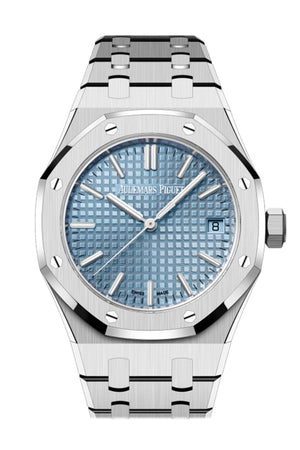 Audemars Piguet Royal Oak 37 Light blue dial Stainless steel Watch 155 WatchGuyNYC