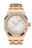 Audemars Piguet Royal Oak 37 Silver-toned dial 18-carat pink gold Watch 15551OR.ZZ.1356OR.01