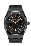Audemars Piguet Royal Oak 34 Black dial Black Ceramic Watch 77350CE.OO.1266CE.01.A