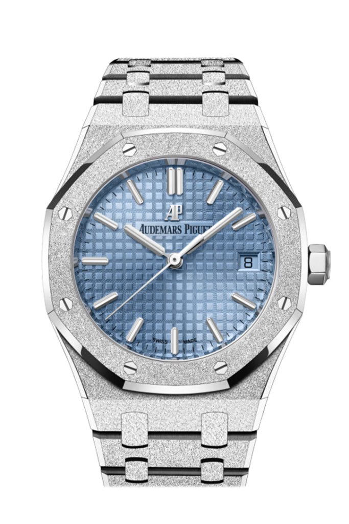 Audemars Piguet Royal Oak 34 Light blue dial Hammered 18 carat
