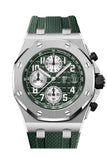 Audemars Piguet Royal Oak Offshore 42 Khaki green dial Khaki green rubber strap Watch 26238TI.OO.A056CA.01