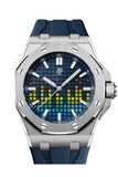 Audemars Piguet Royal Oak Offshore 43 Blue dial Blue rubber strap Watch 15600TI.OO.A343CA.01