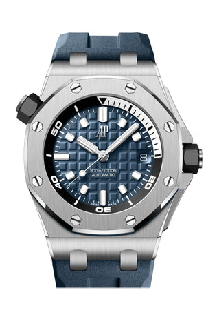 Audemars Piguet Royal Oak Offshore 42 Blue dial Blue rubber strap Watch 15720ST.OO.A027CA.01