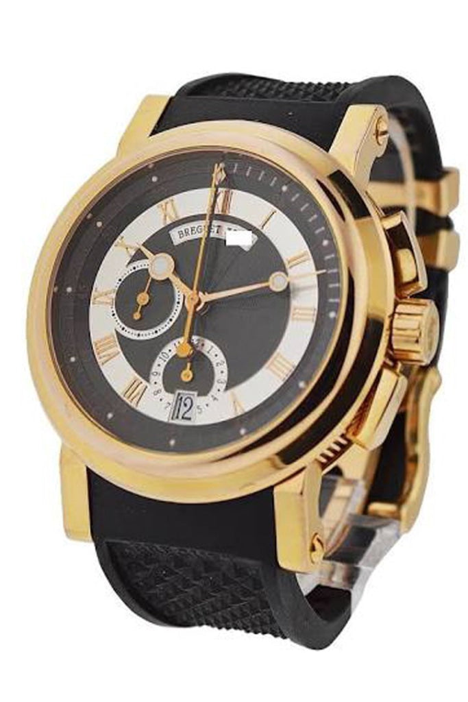 Breguet Marine Black Dial Rubber Mens Watch 5827Br/z2/5Zu