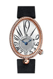 Breguet Reine De Naples Mother Of Pearl Dial 18Kt Rose Gold Black Ladies Diamond Watch