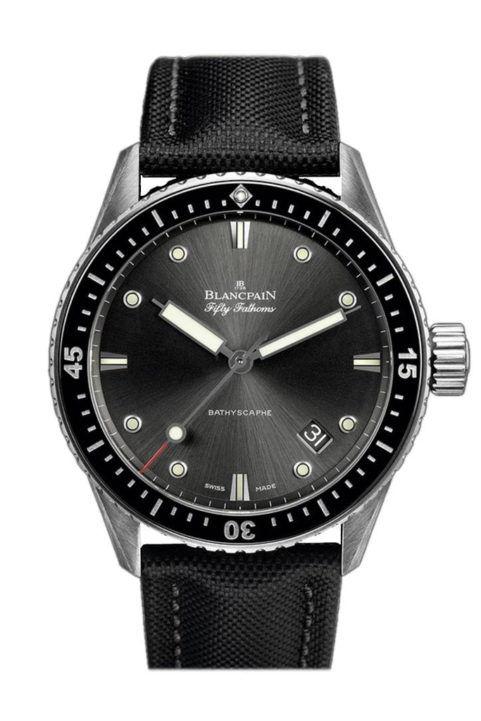 Blancpain Fifty Fathoms Bathyscaphe Steel Black Dial 5000-1110-B52A Watch