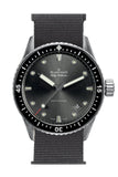 Blancpain Fifty Fathoms Bathyscaphe Black Dial Black Fabric 5000-1110-NABA