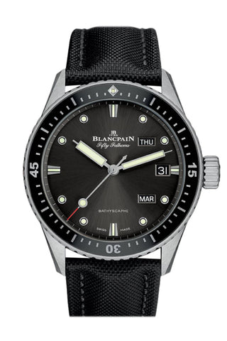 Blancpain Fifty Fathoms Bathyscaphe Annual Calender Automatic Meteor Grey Dial Men’s Watch