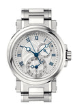 Breguet Marine Dual Time On Steel Silver Dial 5857ST12SZ0