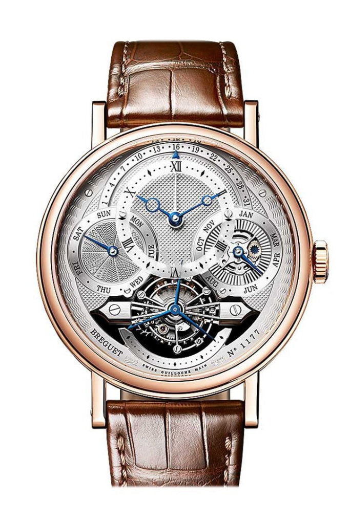 Breguet Classique Tourbillon Quantieme Perpetual Engine Turned Silvered Gold Dial 3797Br1E9Wu Watch