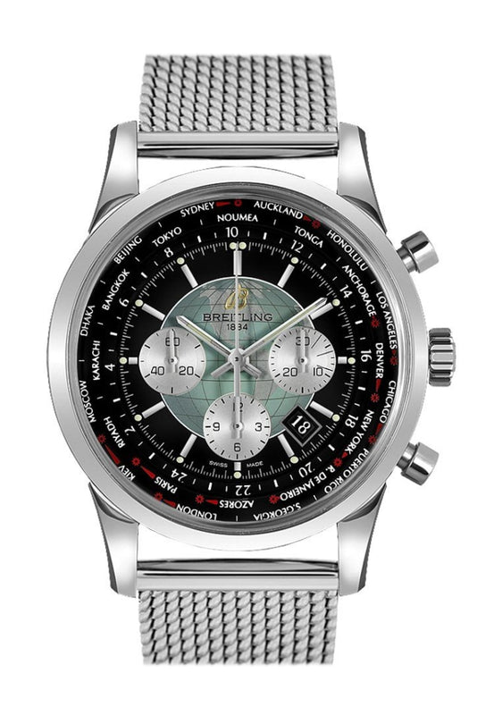 Breitling transocean stainless steel men's hot sale watch