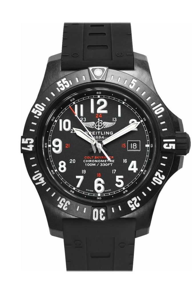 Breitling chronoliner black clearance steel