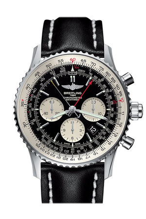 Breitling Navitimer Rattrapante Chronograph Automatic Black Dial Mens Watch Ab031021