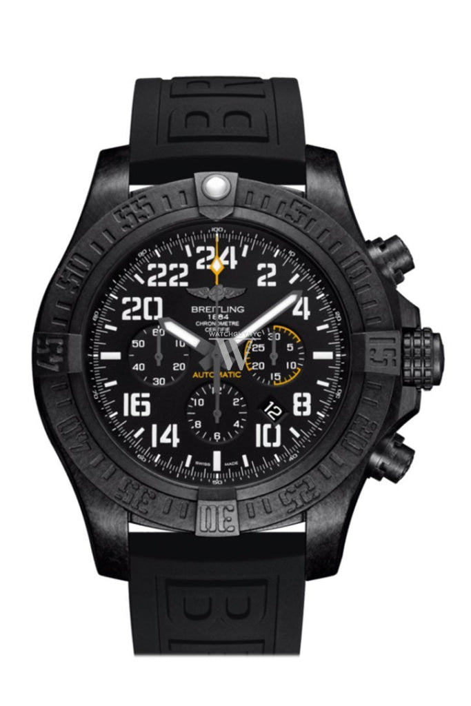 Breitling Avenger Hurricane Black Rubber Mens Watch Xb1210E4-Be89