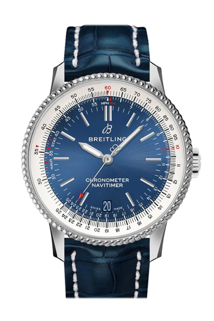 Breitling Navitimer 1 38Mm Blue Croc Tang A17325211 C1P1 Watch