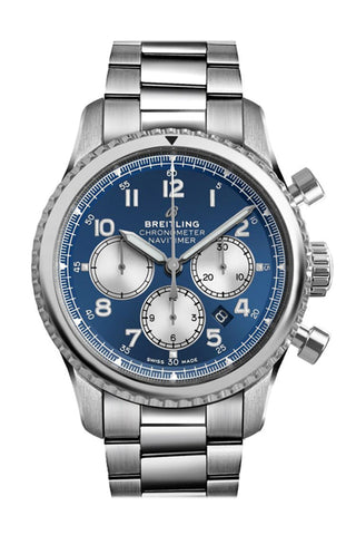 Breitling Navitimer Chrono Blue Dial Stainless Steel Ab0117131 C1A1 Watch