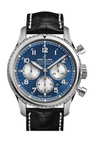 Breitling Navitimer Chrono Blue Dial Black Croc Tang Ab0117131 C1P1 Watch