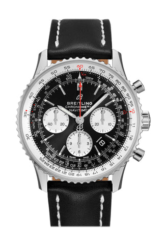 Breitling Navitimer 01 Black Leather Deployment Ab0121211 B1X2 Watch