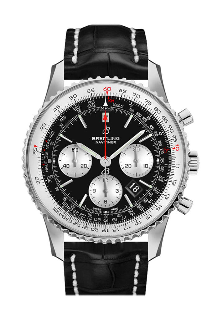 Breitling Navitimer 01 Black Croc Tang Ab0121211 B1P1 Watch