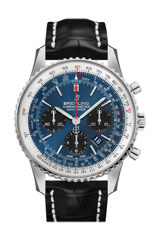Breitling Navitimer 01 Black Leather Tang AB0121211 B1X1 WatchGuyNYC New York