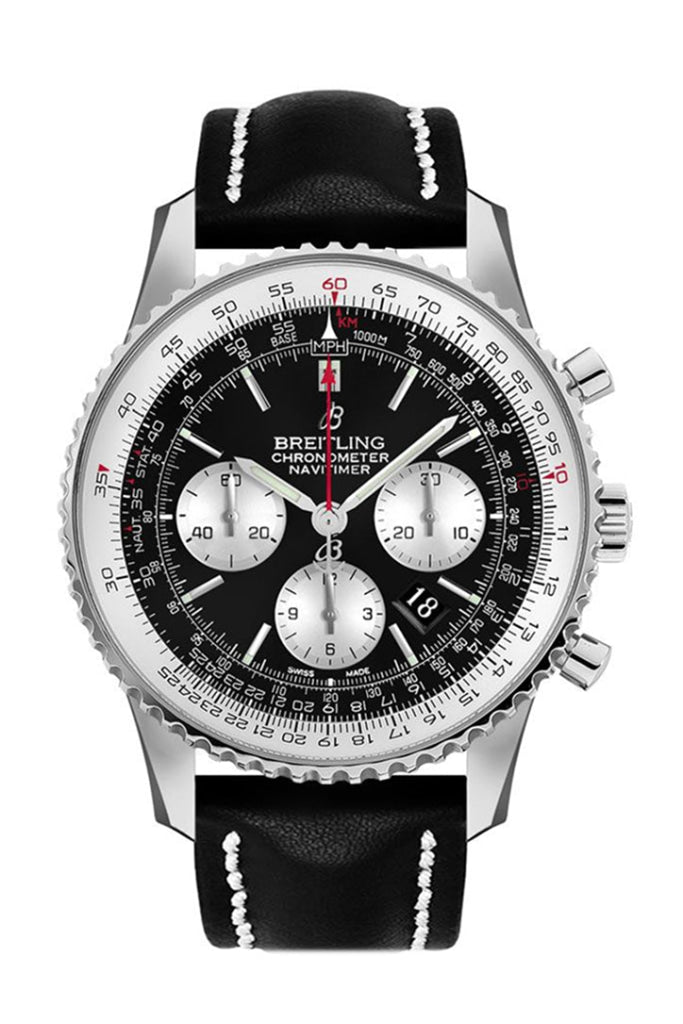 Breitling Navitimer 01 Black Leather Ab0127211 B1X1 Watch