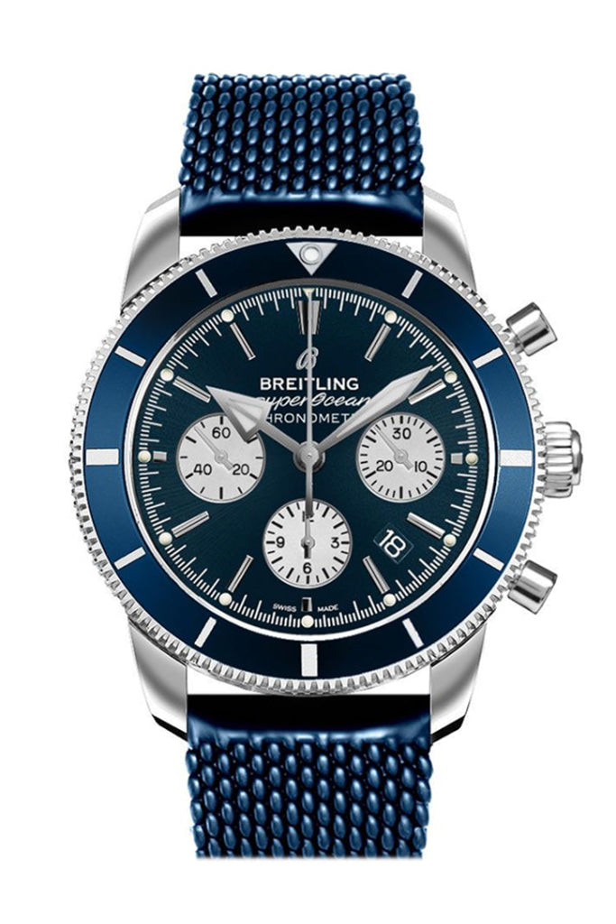 Breitling Superocean Heritage B01 Blue Rubber Ab0162161 C1S1 Watch