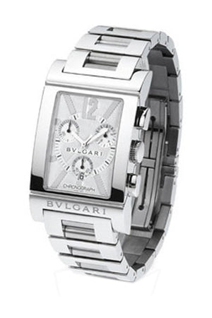 Bulgari Rettangolo Chronograph Steel Bracelet Silver Dial RTC49C6LSSD WatchGuyNYC