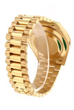 Rolex Day-Date 40 White Roman Dial Diamond Bezel 18K Yellow Gold President Automatic Mens Watch