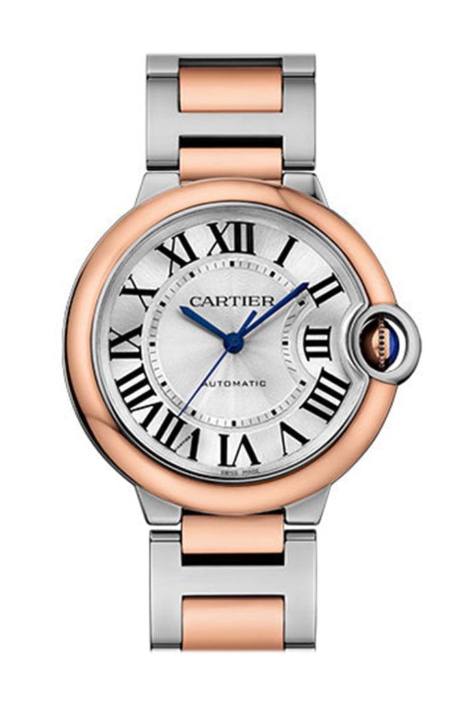 Cartier Ballon Bleu 36MM Steel Rose Gold W2BB0003 WatchGuyNYC