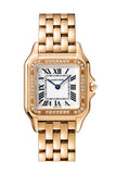 Cartier Panther Midsize Silver Dial 18kt Rose Gold Ladies Watch WJPN0009