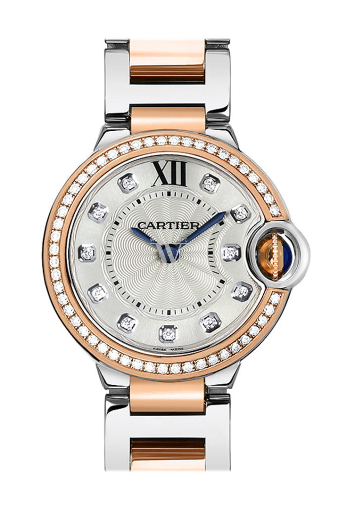 Cartier Ballon Bleu De 28Mm Diamond Dial W3Bb0009 Watch
