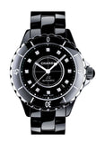 Chanel J12 Diamonds Black Dial Unisex Watch H1626