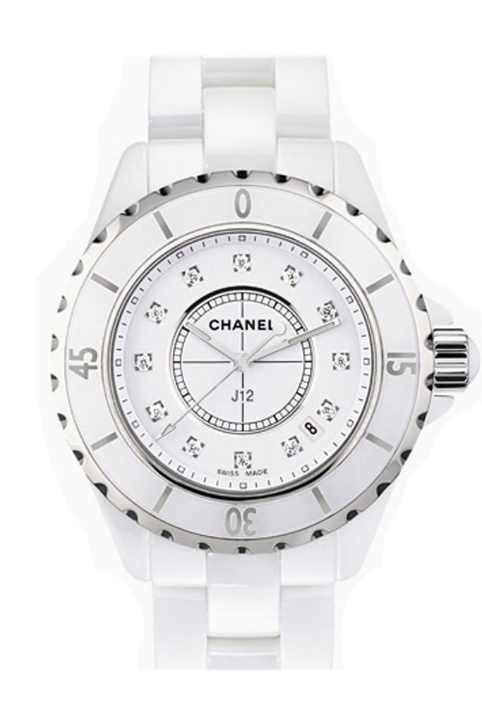 Chanel J12 Diamonds Ladies Watch H1628 White