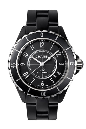 NOS Chanel J12 Black Ceramic & Steel 42mm Automatic Midsize Watch