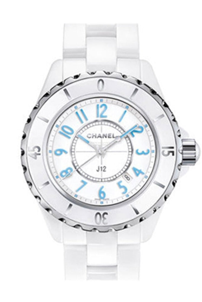 Chanel J12 Diamond White Automatic Watch Unisex Steel and Ceramic