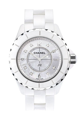 Chanel J12 White Ceramic Diamonds Quartz Ladies Watch H2422